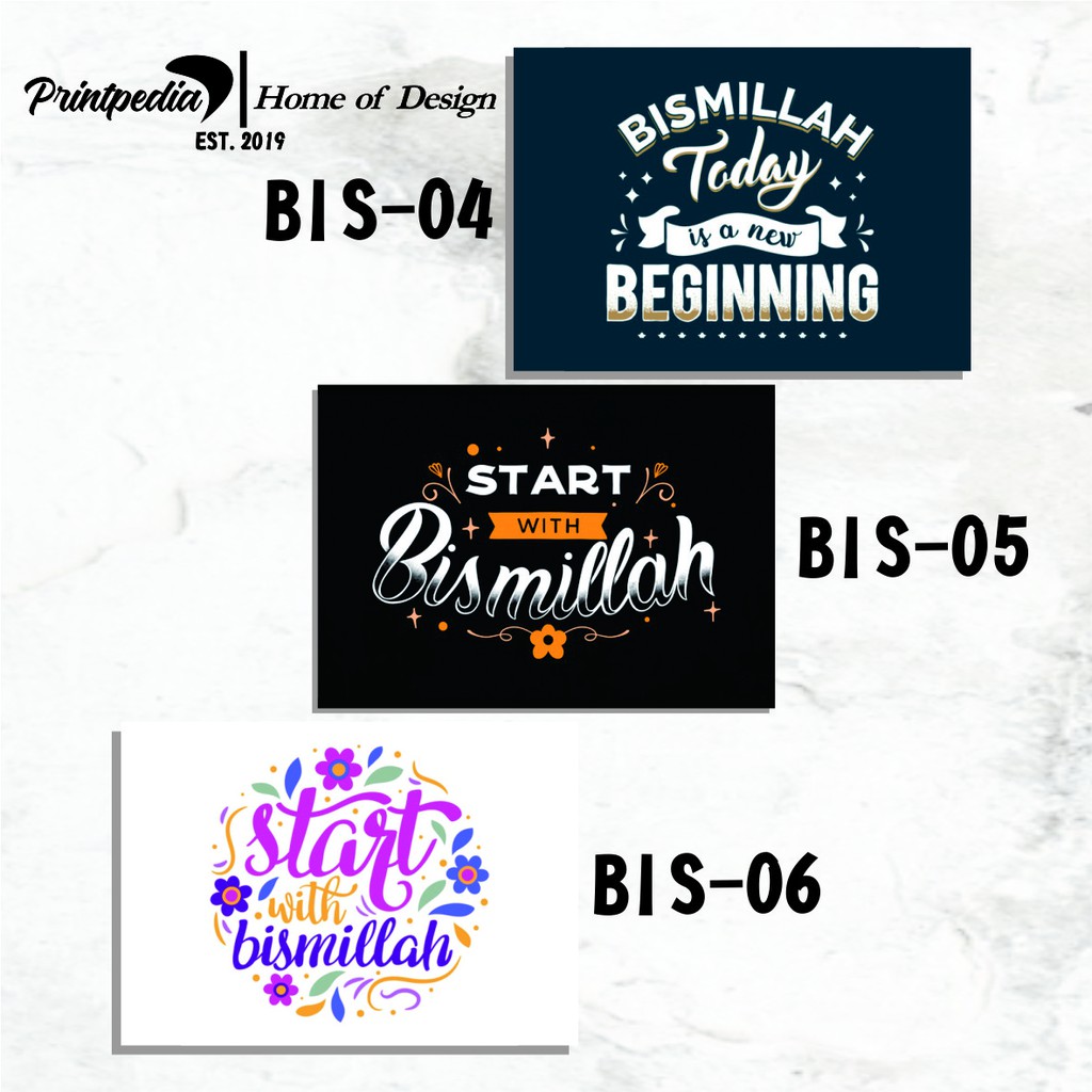POSTER ISLAMI BISMILLAH HIASAN DINDING