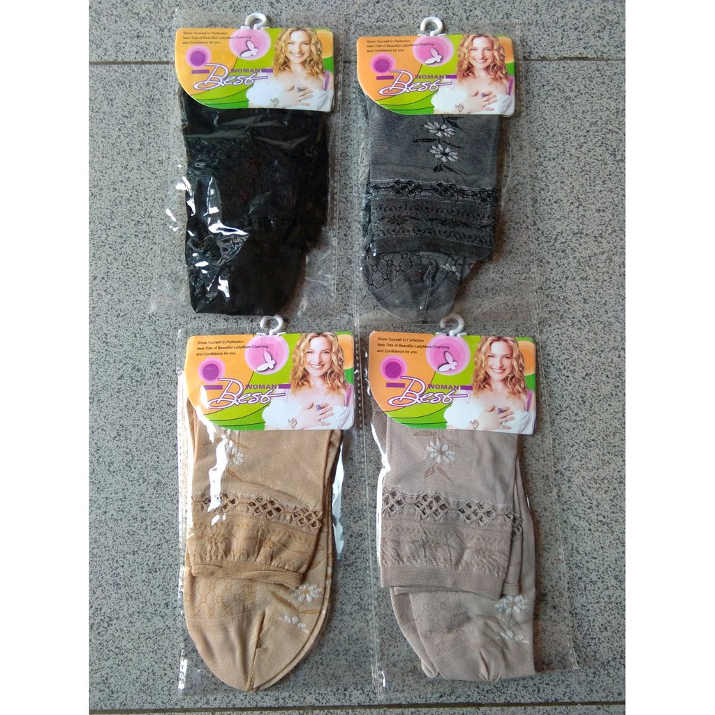 TERLARIS Kaus Kaki Stocking Motif Bunga Best woman