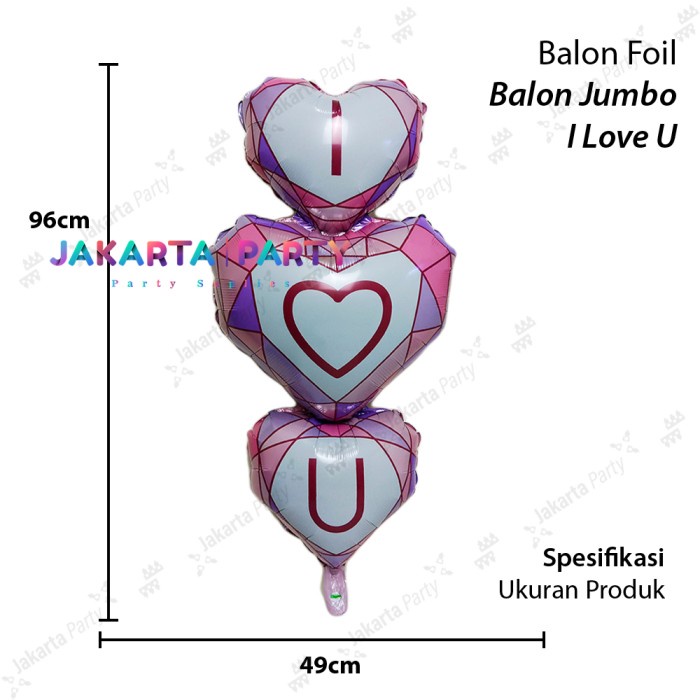 Balon Foil love Susun JUMBO Pink / Balon Foil LOVE / Balon Foil Love