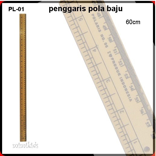 

Penggaris Jahit Pola Lurus / Skala Plastik Inch / 60 Cm POLARIS NO. 06 PL-01