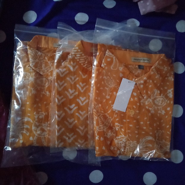 Kemeja Batik Anak Yellow Series By Rayhan Batik