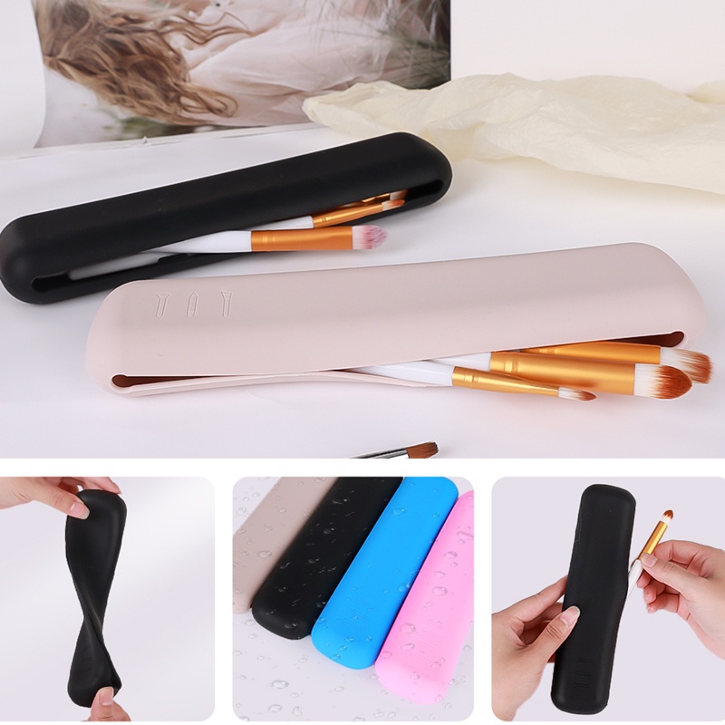 Tas Pouch Organizer Kosmetik / Makeup / Brush / Eyeliner / Pen Portable Multifungsi Untuk Travel