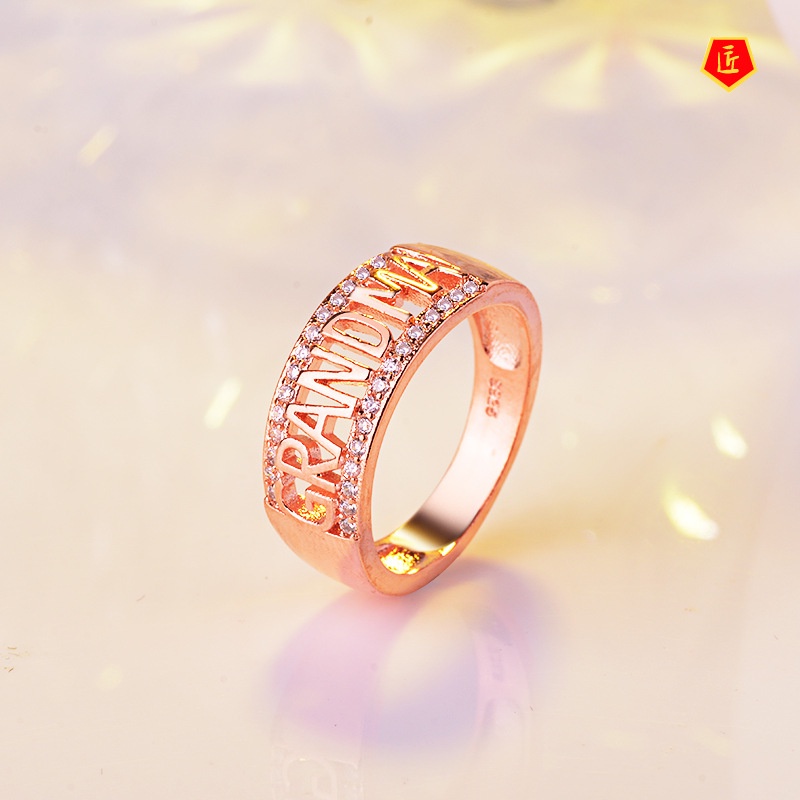 [Ready Stock]Simple Women's Diamond 18K Rose Gold Ring