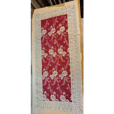 taplak meja tamu renda import/taplak meja tamu brokat taplak  bordir renda import