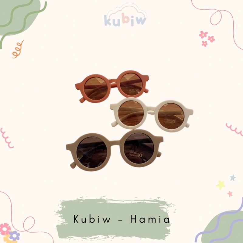 Kubiw Hamia - Kaca mata bulat anak warna doff / kaca mata bulat anak / kaca mata bulat korea / kaca 