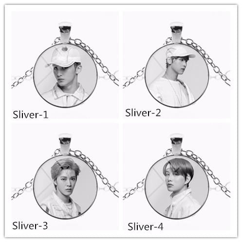 Kalung NCT 127 Kalung Foto NCT Taeyong Haechan Stainless Steel untuk Pria / Wanita