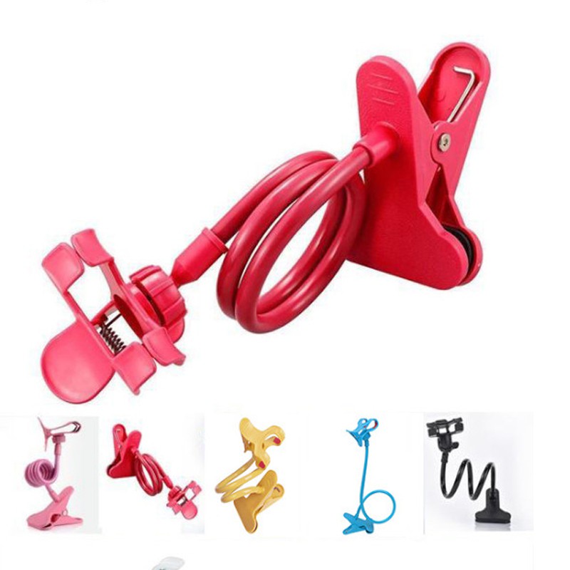Lazypod Besi Aksesoris Phone Holder Handphone / Tempat Klip Fleksibel Ponsel / Lazy Pod Jepitan HP Universal Dudukan di Meja - LP 201