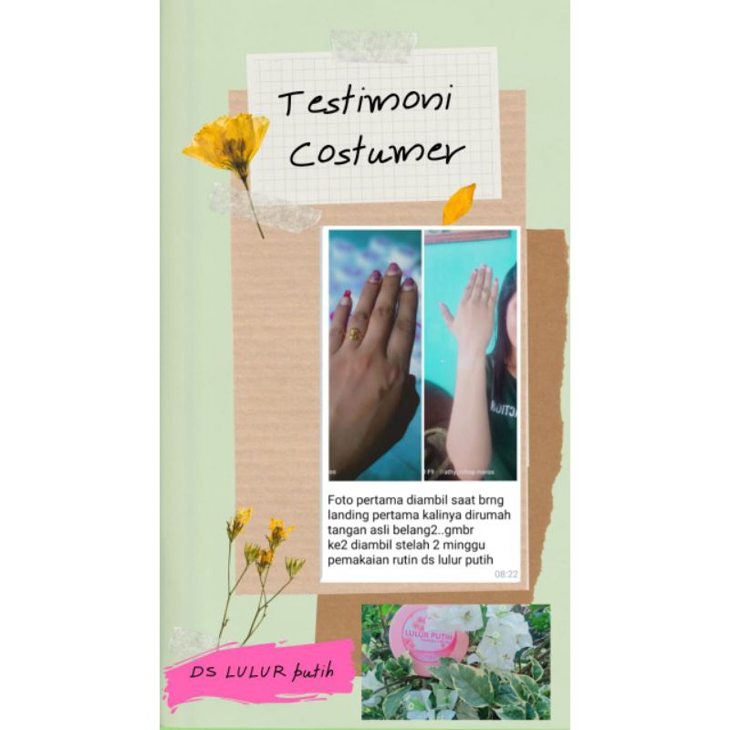 DS LULUR PUTIH MENGANGKAT KULIT MATI MENCERAHKAN MEMUTIHKAN