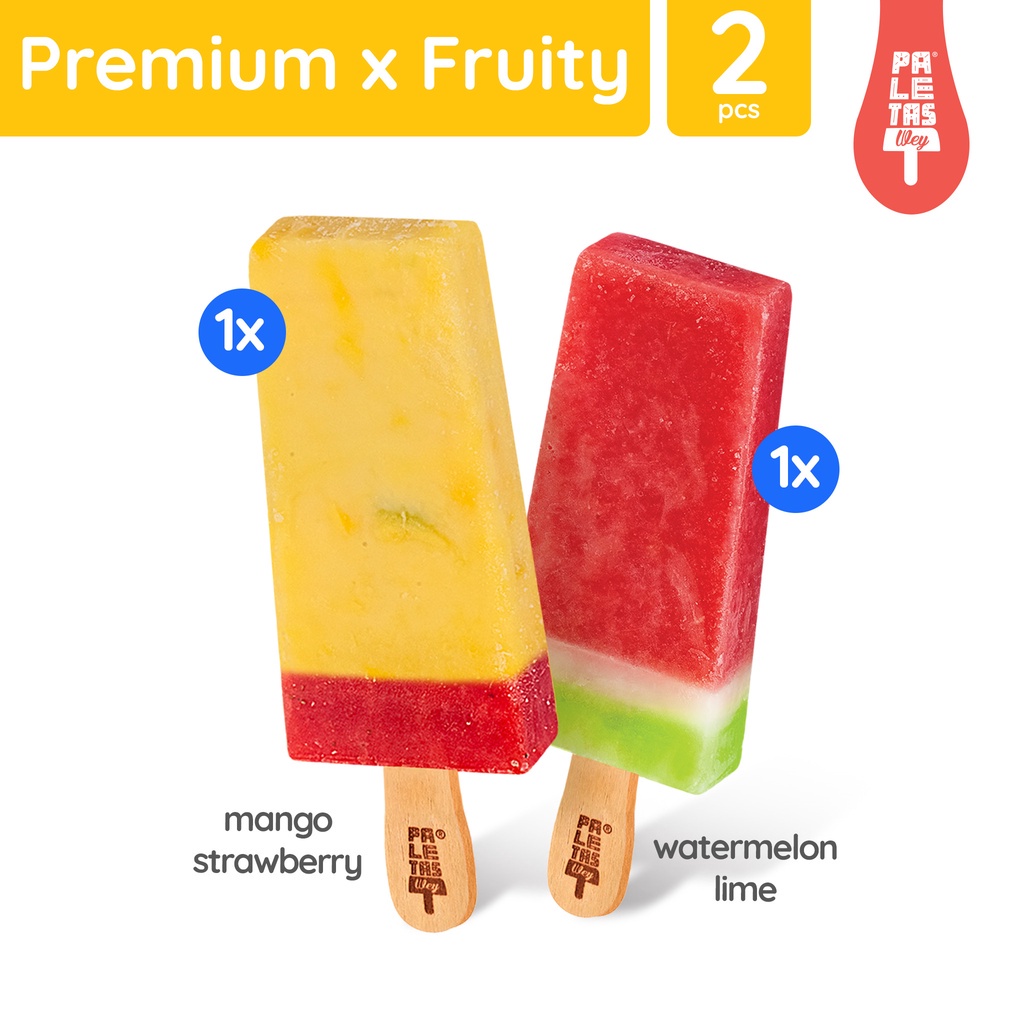 

Es Krim Paletas Wey 1 Mango Strawberry & 1 Watermelon Lime