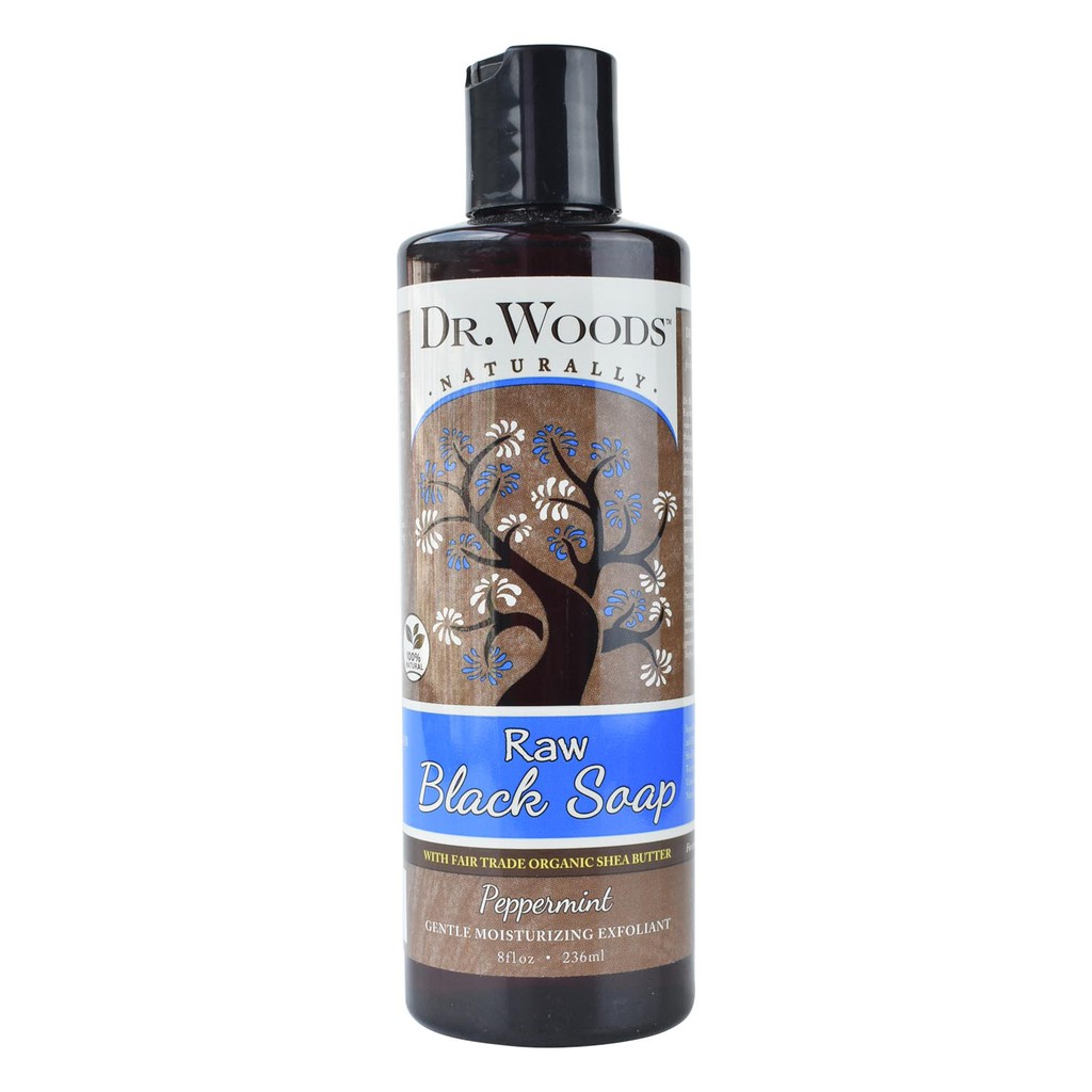 Dr Woods Naturally Raw Black Soap With Fair Trade Shea Butter 236 Ml