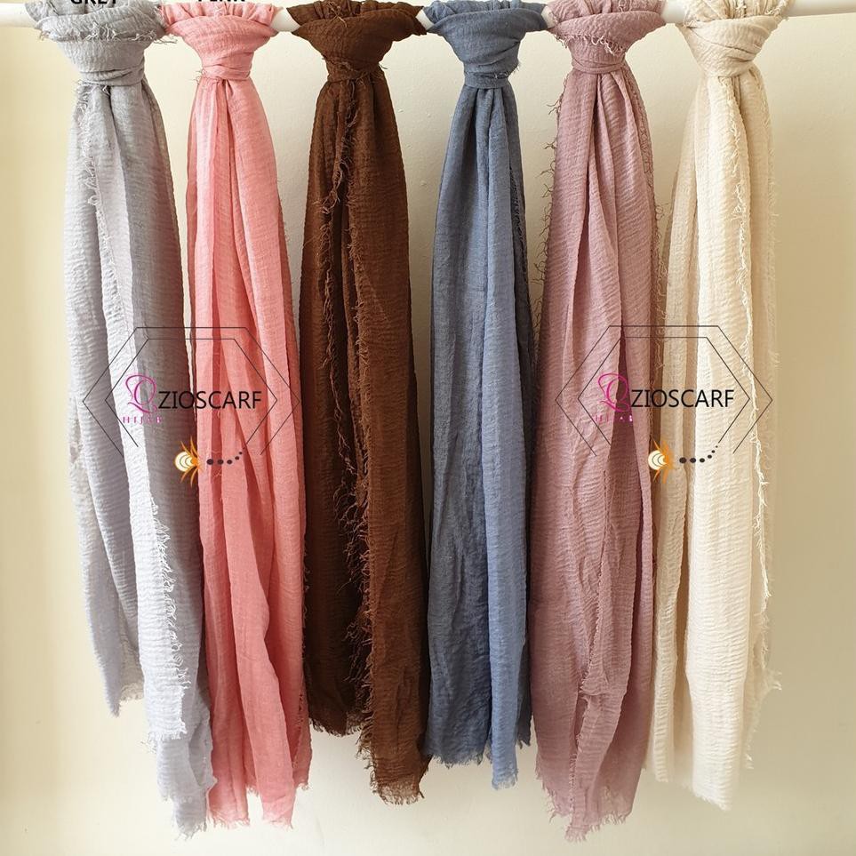 im 0BZ0 Pashmina rawis hijab crinkle arabic A39 kerudung turki malaysia ZIOSCARF negro shawl a39 FD