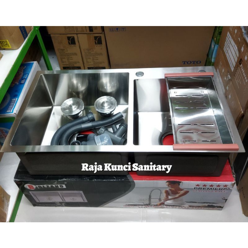 Kitchen Sink BOLZANO MILAN 8245/Paket Lengkap Kitchen Sink BOLZANO MILAN 8245 Stainless Stell