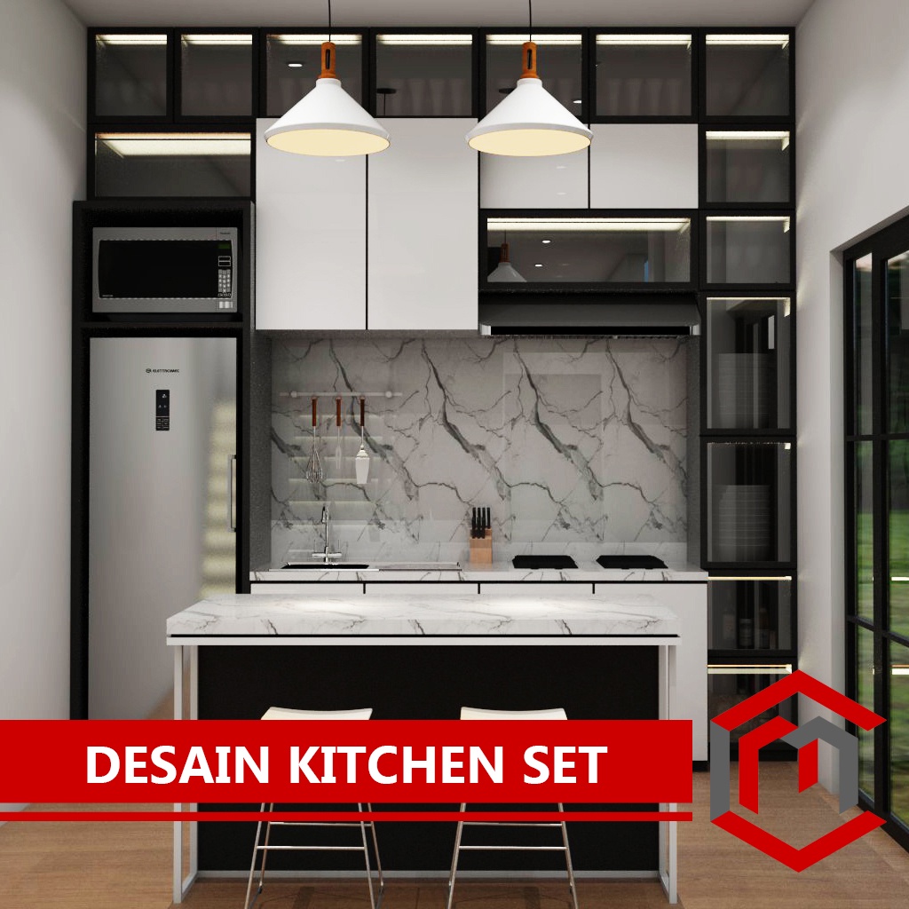 Jual Jasa Desain Kitchen Set Desain Kitchen Desain Dapur Dapur Minimalis Indonesia Shopee Indonesia