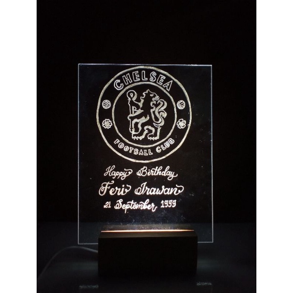 KADO NIKAH/WISUDA/ANNIVERSARY/ULTAH TERLARIS. ACRYLIC LAMP. CLUB BOLA