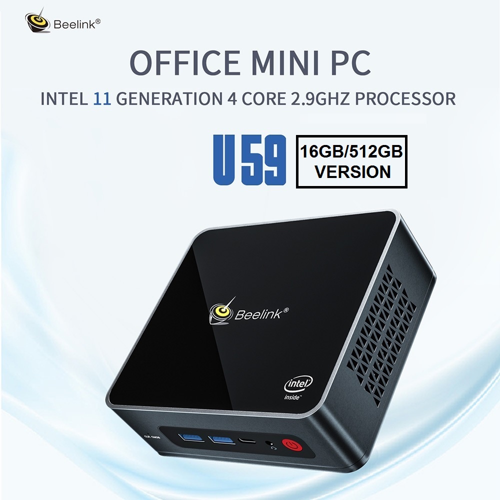 BEELINK U59 MINI PC - RAM 16GB ROM 512GB Intel Celeron N5095 Win 10