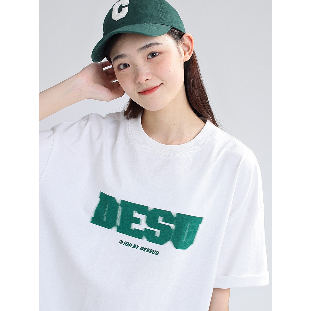 Putih Sunshine Loose Kaos Atasan Wanita lengan pendek Import /Mahasiswa T-shirt(Realpict)