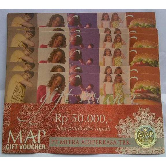 Voucher MAP (PT. Mitra Adhiperkasa Tbk) pecahan 50.000