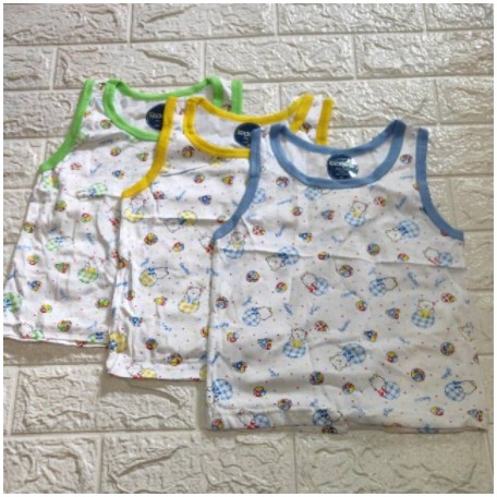 Singlet Bayi Tebal Merk Ridges | Kaos Dalam Anak Unisex | Sguna Eceran Satuan Katun Motif Sablon Print