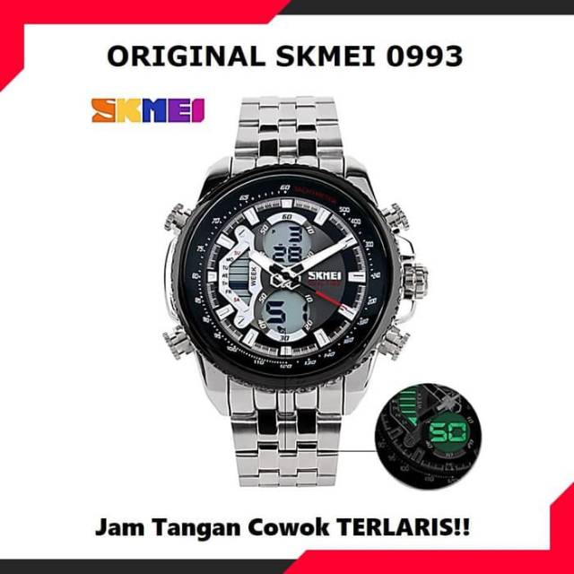 Jam Tangan Pria Rantai / Jam Tangan Pria Anti Air ORIGINAL SKMEI LARIS
