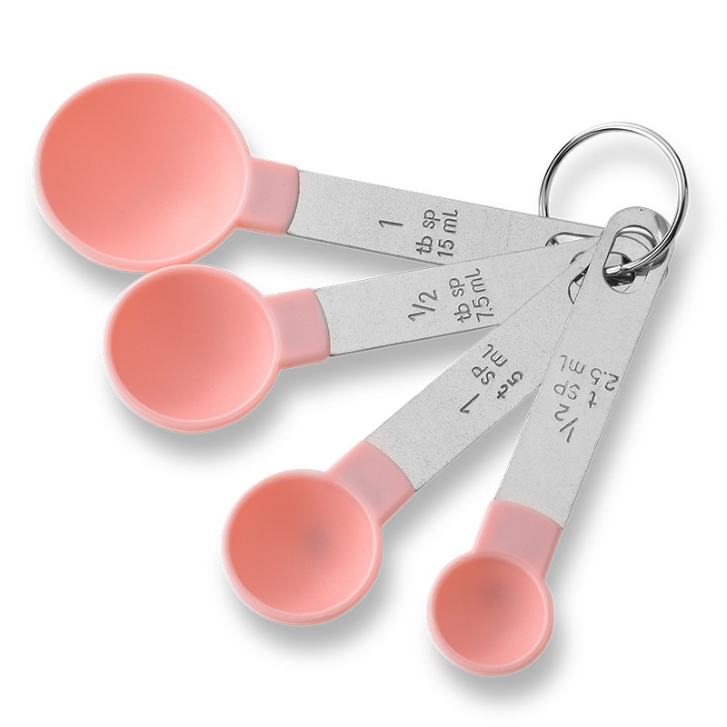 ( 2 Warna ) Sendok Takar Ukur Measuring Spoon Stainless Steal 4 in 1