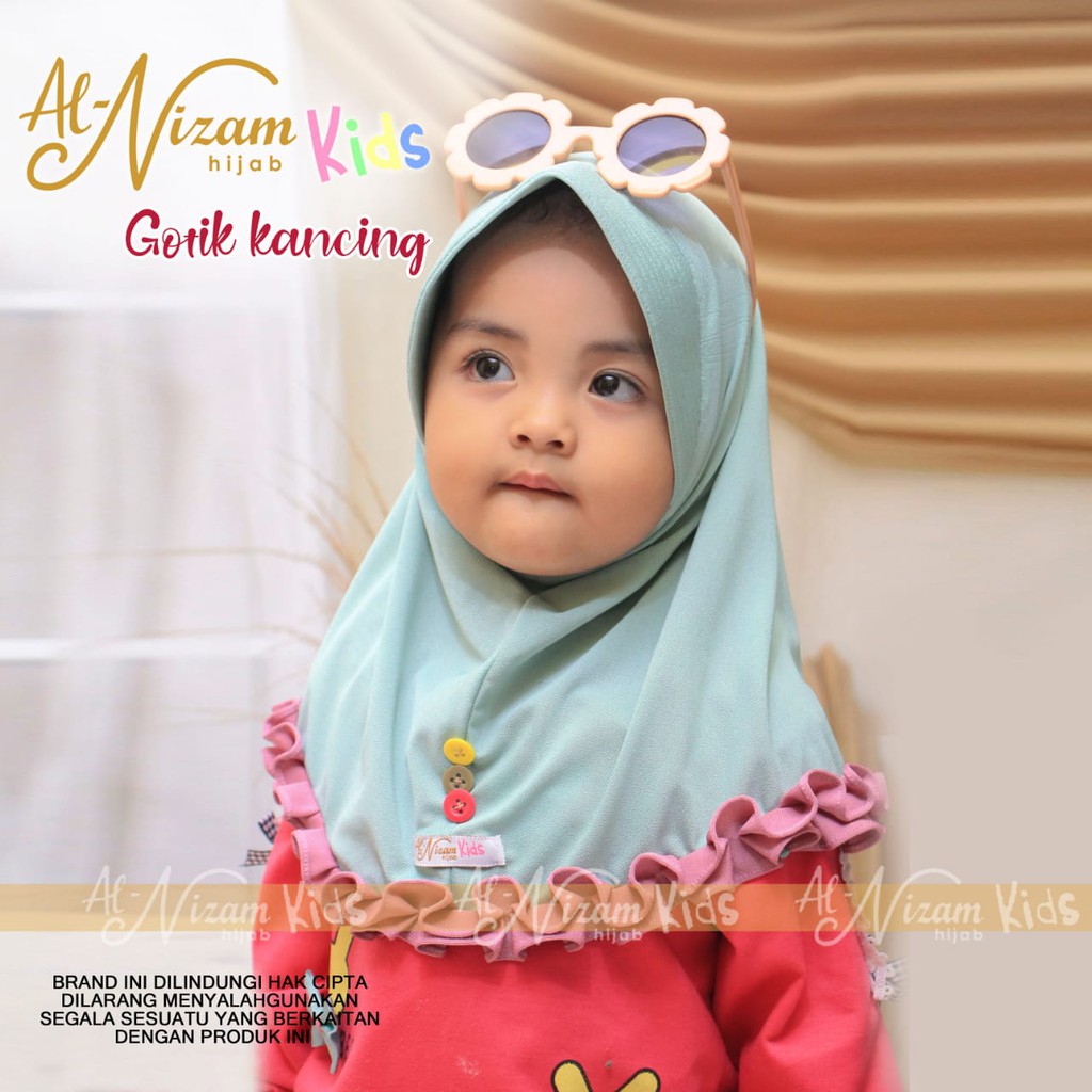 Hijab anak Gotik Kancing by Al nizam hijab kids