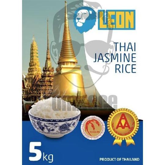 

BERAS JASMINE RICE PREMIUM SUPER LEON PULEN DAN WANGI ORI THAILAND