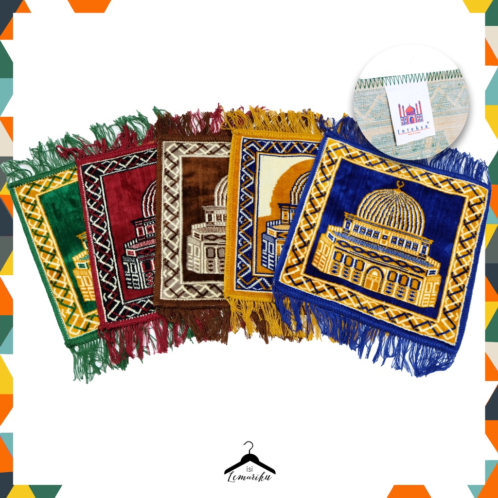 Sajadah Kecil 35x35cm SJ-INTS Bulu Beludru Sajadah Muka Sujud Halus Ringan