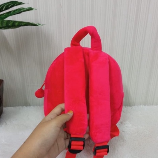 Tas Ransel Elmo Merah Boba Anak Paud Sesame Street/Tas Karakter/Kado Tas Anak