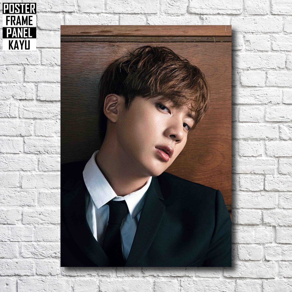 Poster BTS Jin WSJ Magazine Frame Kayu Solid A4 JIN096