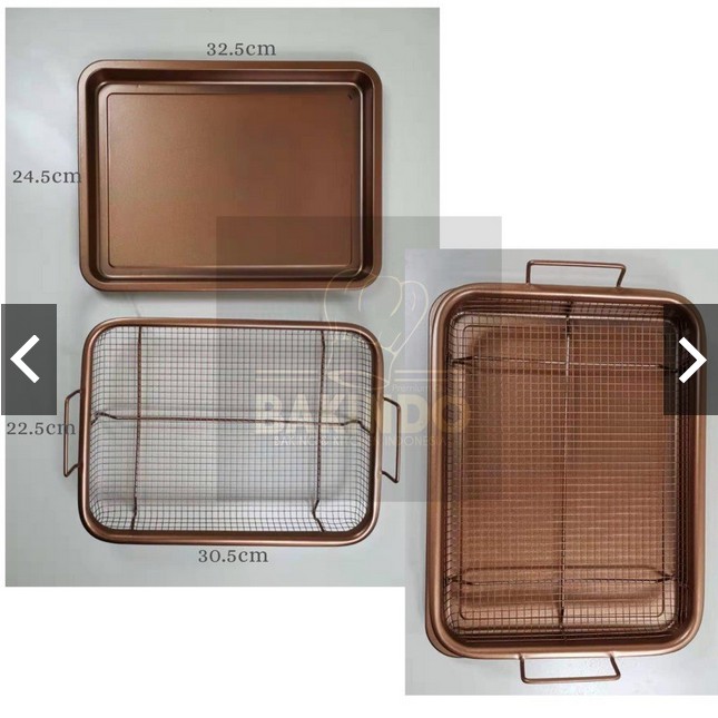 Kingsbakeware Cooper Crisper Tray Fika / Oven Tray / Peniris Minyak / Cooling Rack / Baking Tray