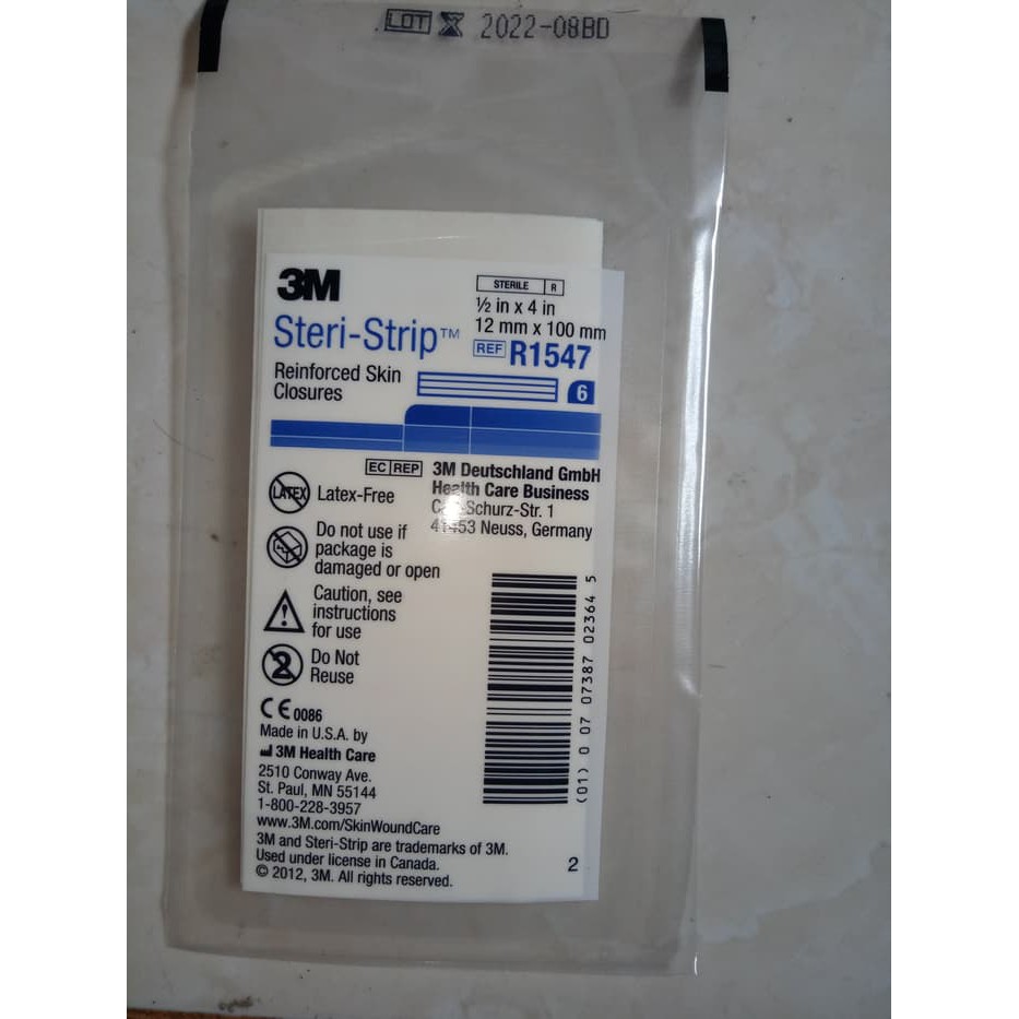 Steri Strip 3M 1/2in x 4in