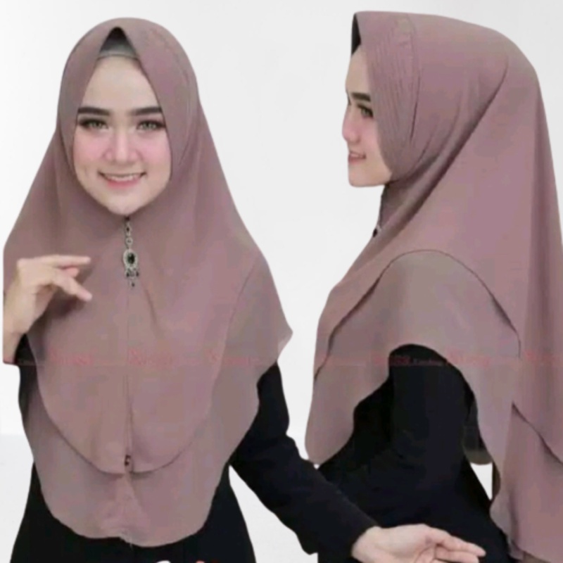 Jilbab/Hijab Khimar mini 2 Layer Ceruty Babydoll