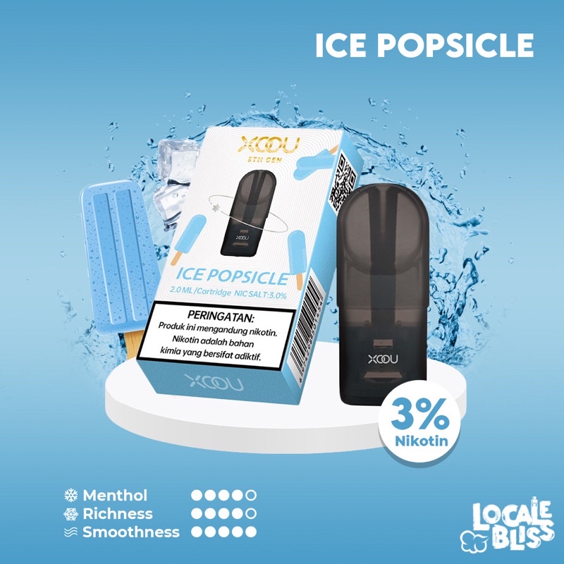 [RELX Infinity &amp; Essential ] XOOU Mint Flavour Catridge Pods Pro Ice Popsicle