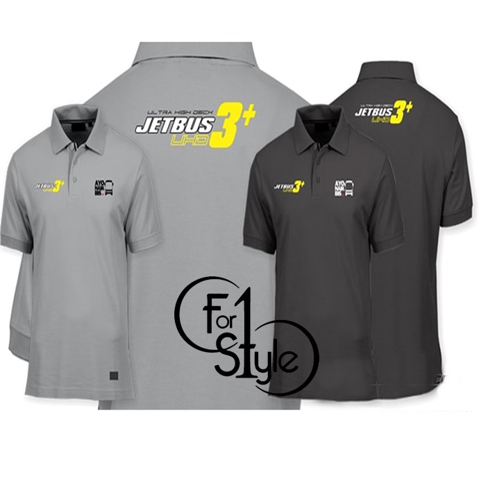 POLO JETBUS 3+ AYO NAIK BUS KAOS KERAH PRIA KEREN