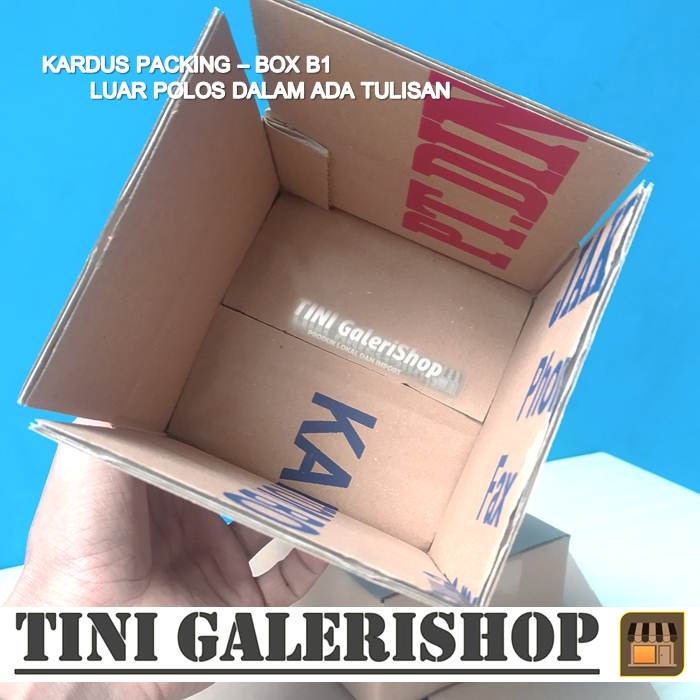 Kardus Packing Karton Box Uk.12x12x6 cm Luar Polos Dalam Ada Tulisan-3