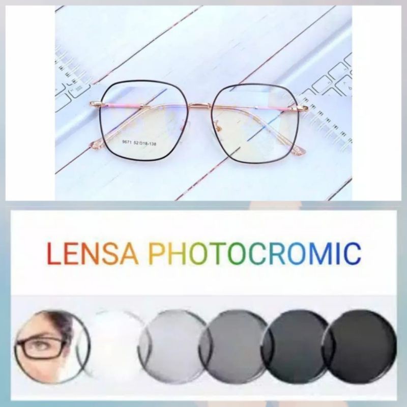 free lensa minus atau plus.. Frame kacamata 9671