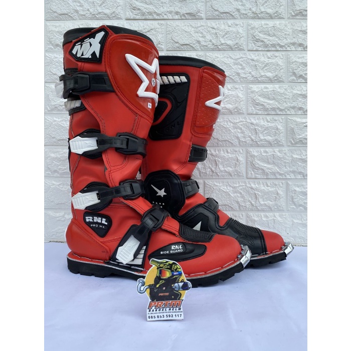Sepatu Adventure Trail Motocross Merk RNL 4 Gesper/MX