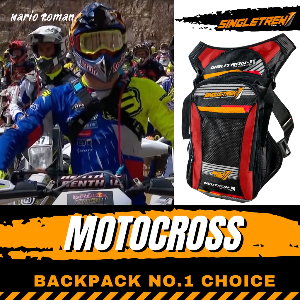 Tas Punggung Motorcross Tas Ransel Anti Goyang Singletrek CMP Red