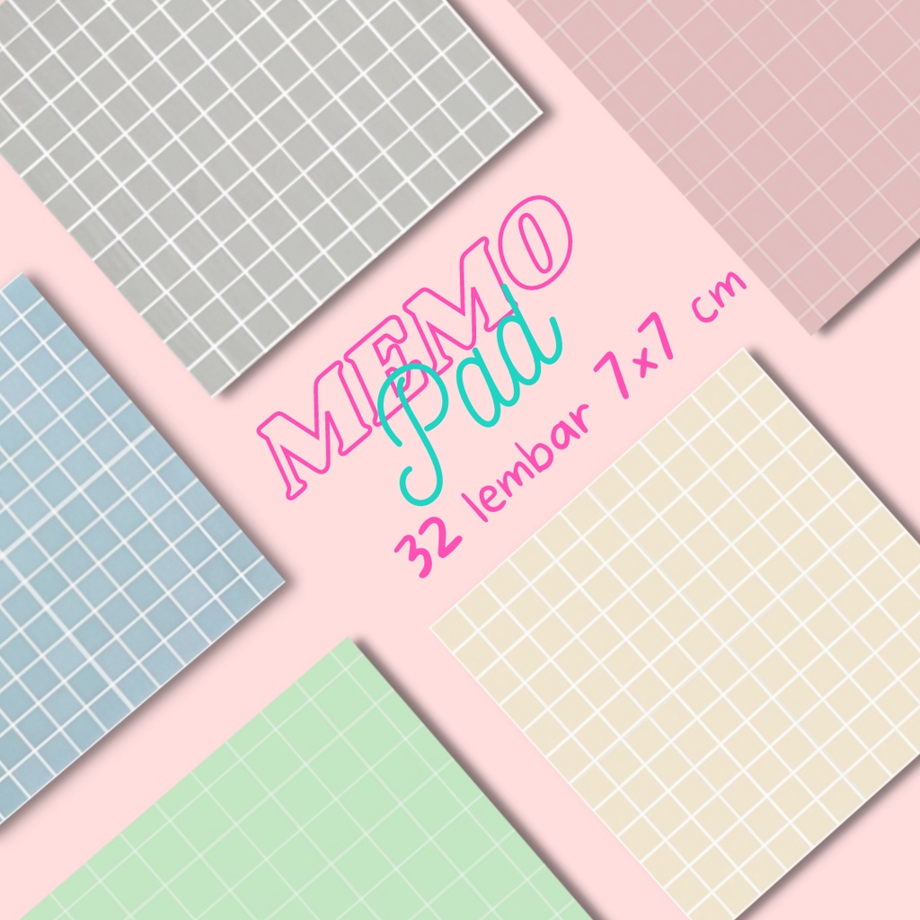 

Memo Pad / Note / Non Sticky Notes Motif Grid