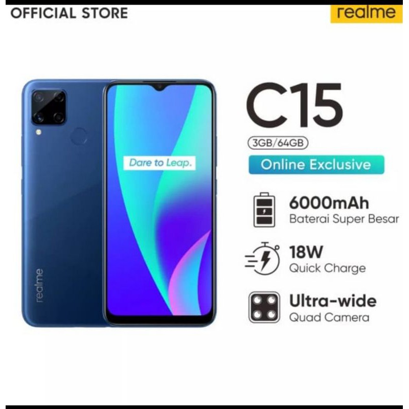 realme c15 ram 3/64