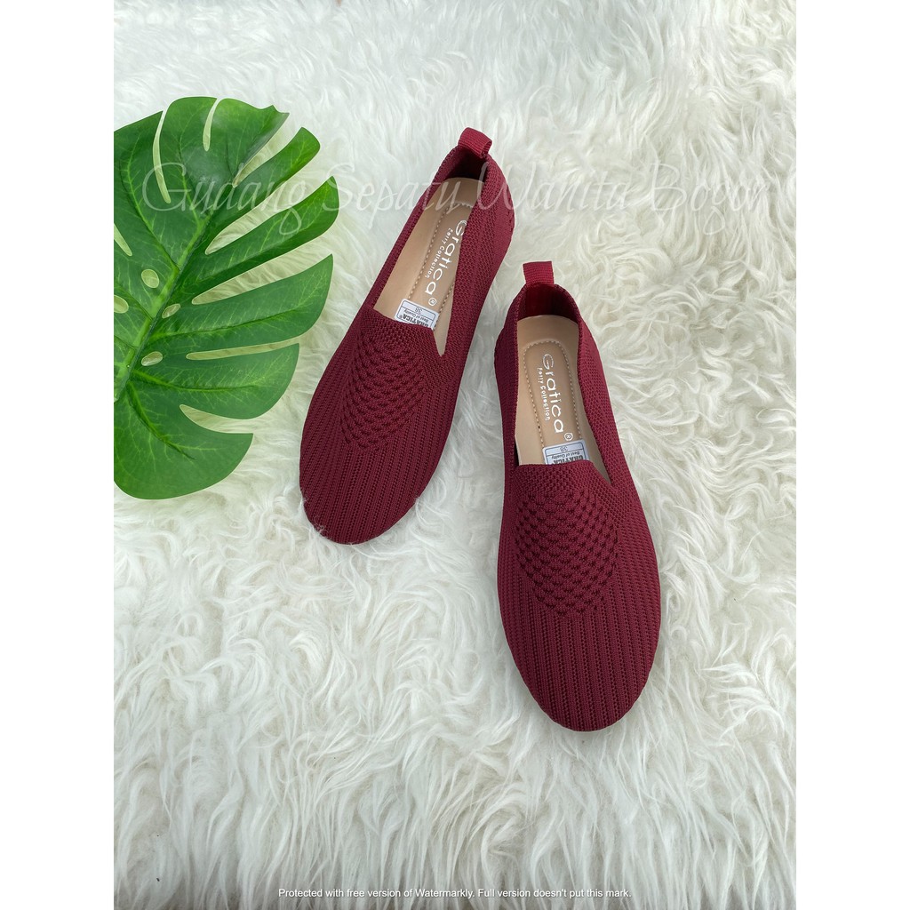 Gratica Sepatu Wanita Flat Shoes Balet Rajut Jane DR 3539