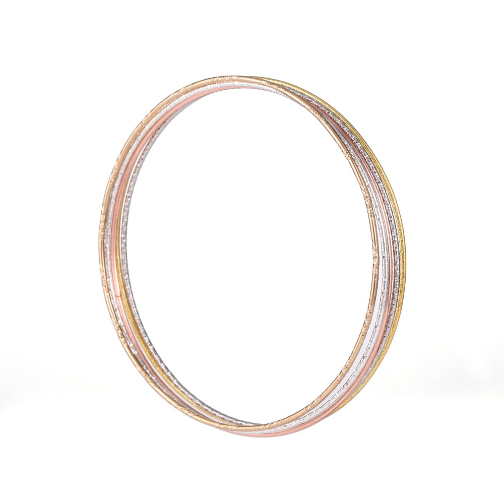 Gelang Tangan Bahan Metal Warna Gold dan Silver untuk Aksesoris Wanita