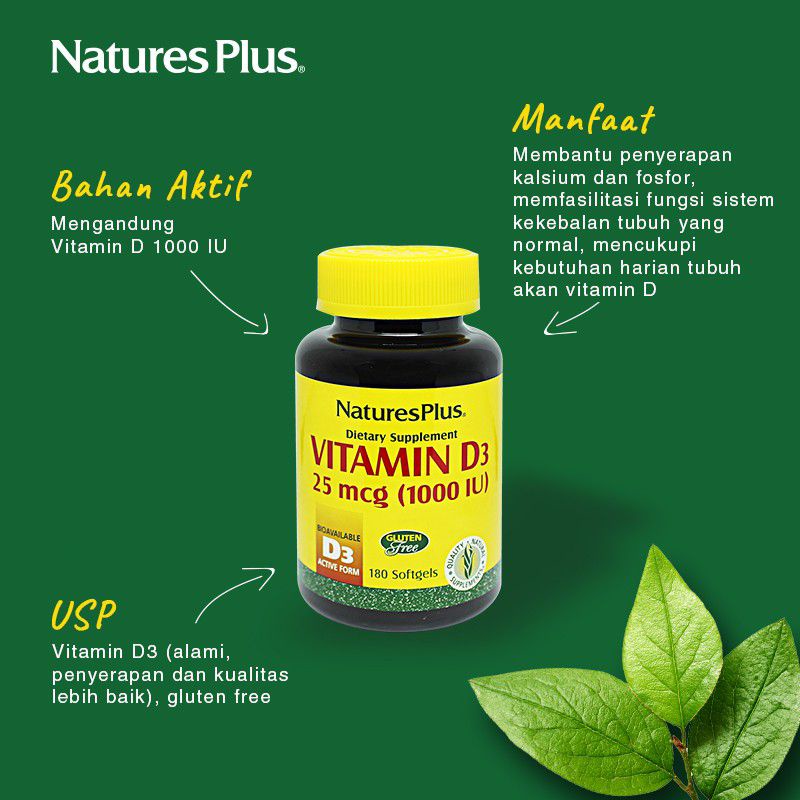 NATURE PLUS VITAMIN D3 1000IU