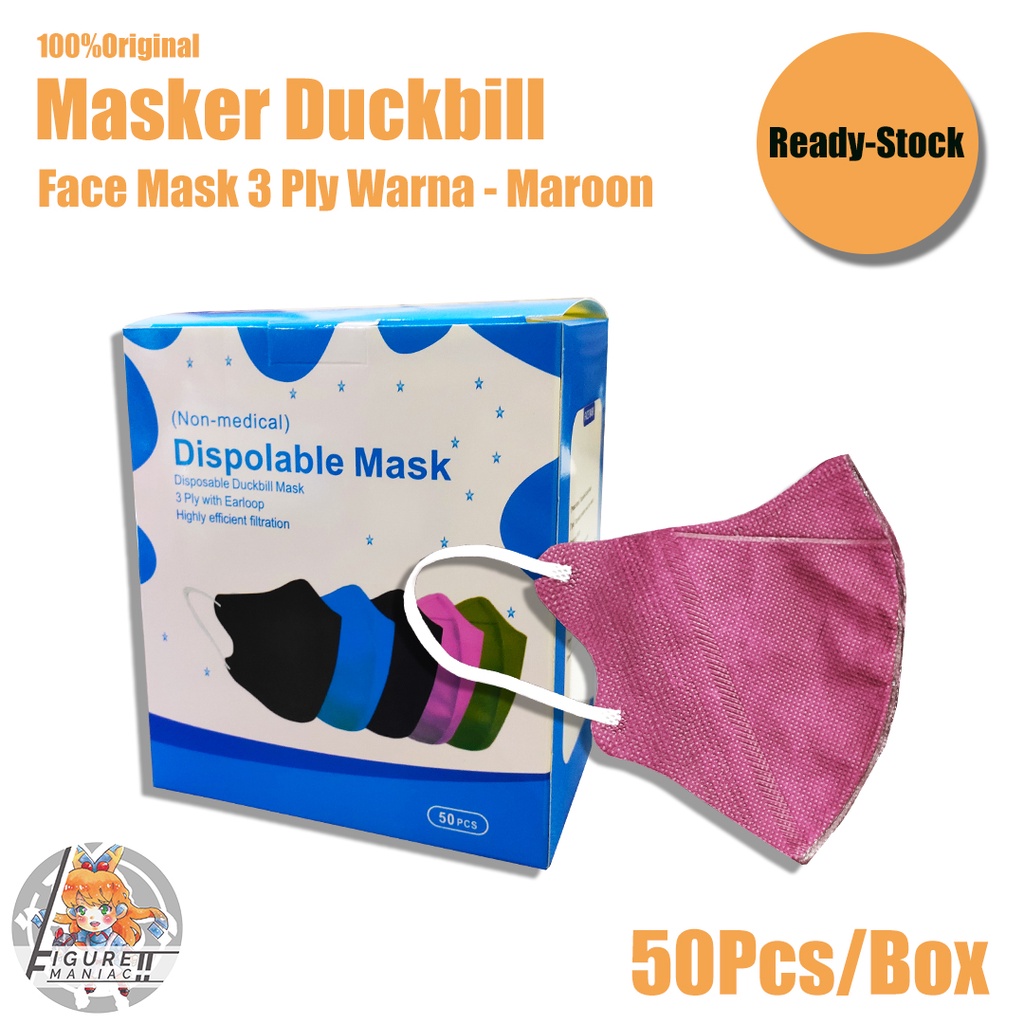 Masker Duckbill Warna isi 50 Pcs per Box Face Mask