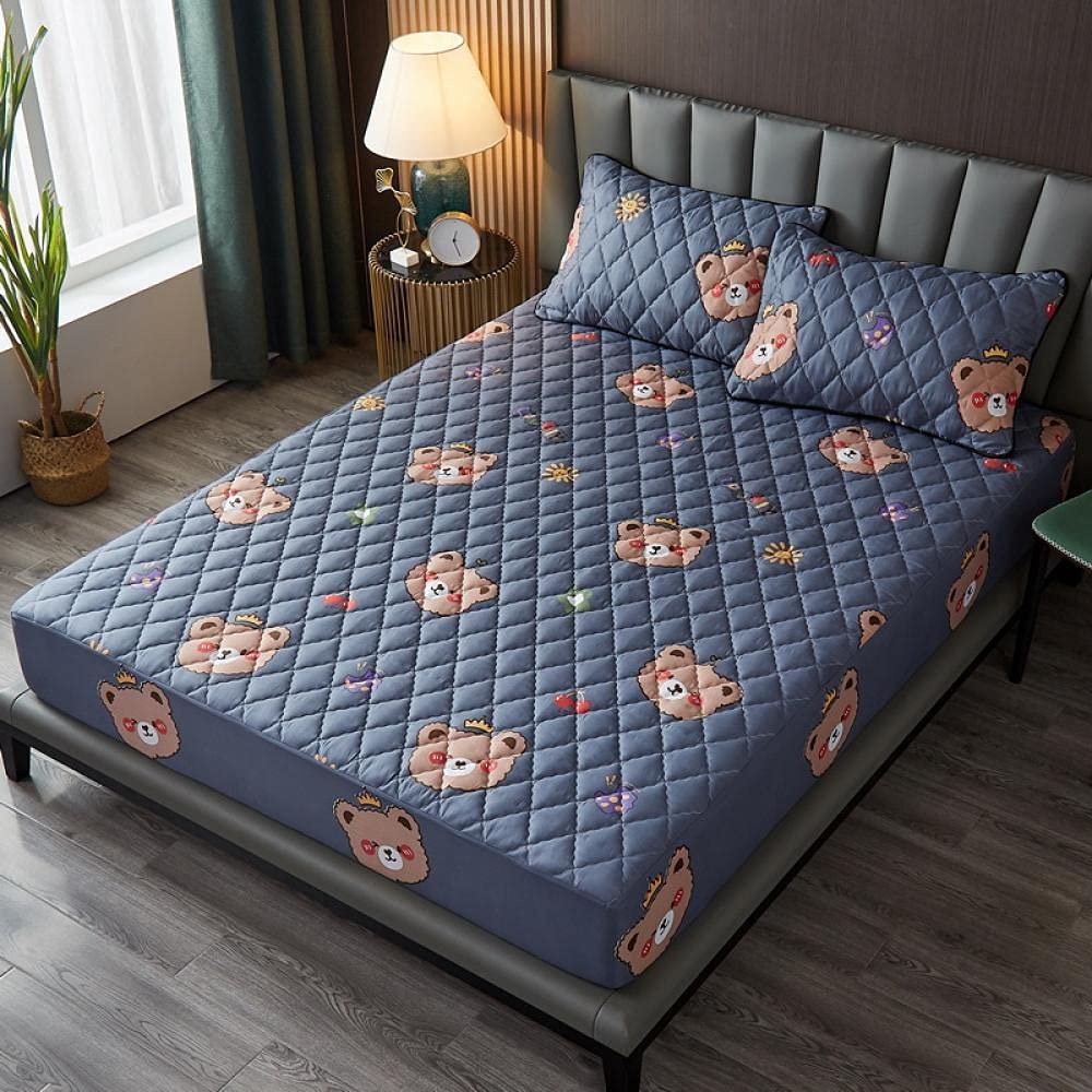 SPREI WATERPROOF ANTI AIR SEPREI MOTIF UKURAN 180X200 DAN 160X200CM-BEAR DASAR COKELAT