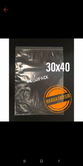 Plastik Klip Pe 30x40 Zipper Kualitas Tebal Isi 100