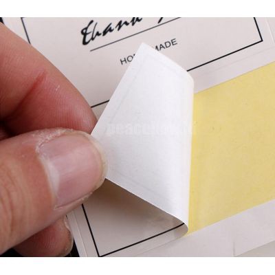 Paper Tags Sticker HAND MADE - Rectangular Black&amp;White (1sheet/20pcs)