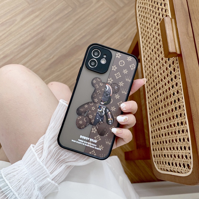 Soft Case Silikon Motif Kartun Beruang Untuk IPhone 12 13 11 Pro Max X Xs Max Xr 5509