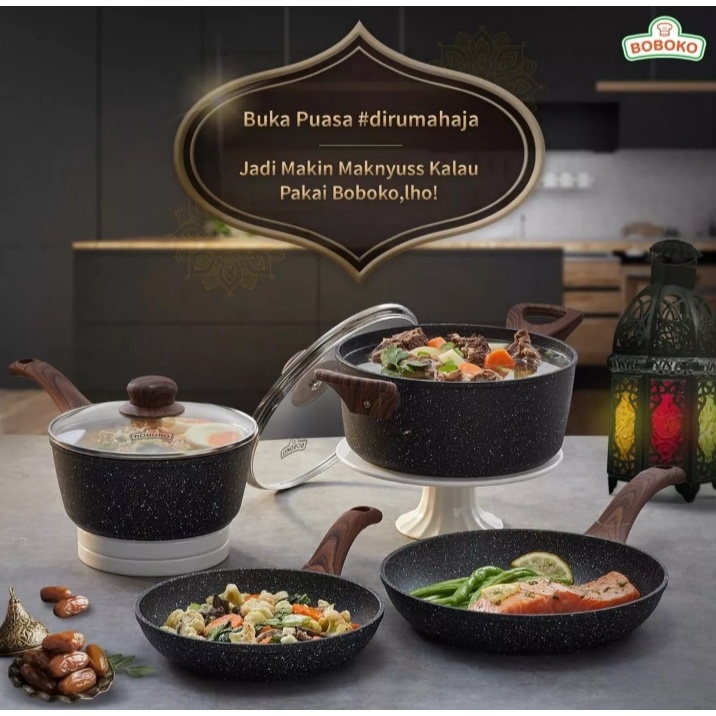 BOBOKO ROYAL GRANITE STONE SET, PANCI SET GRANITE, PANCI SET SERIES, 11PCS