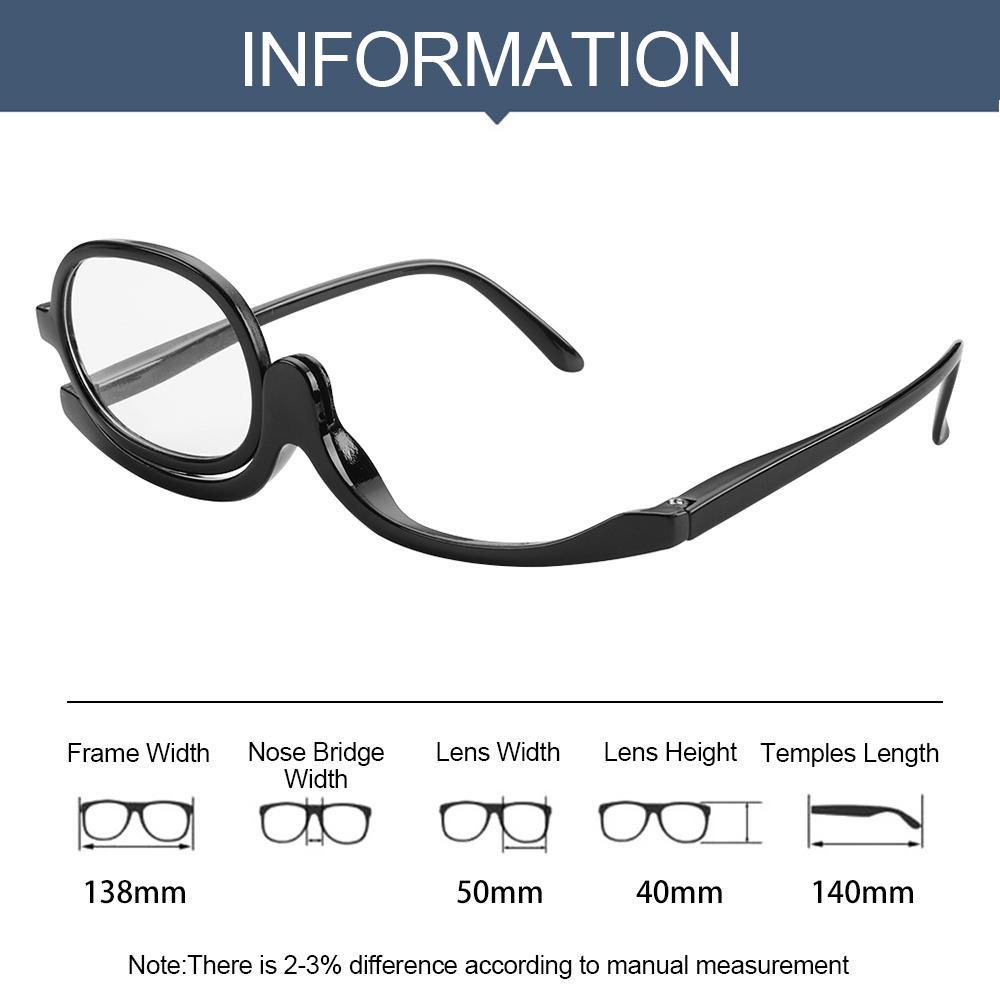 Kacamata Baca Lipat Populer +1.00~ +4.0 Diopter Vision Care Satu Sisi Single Frame